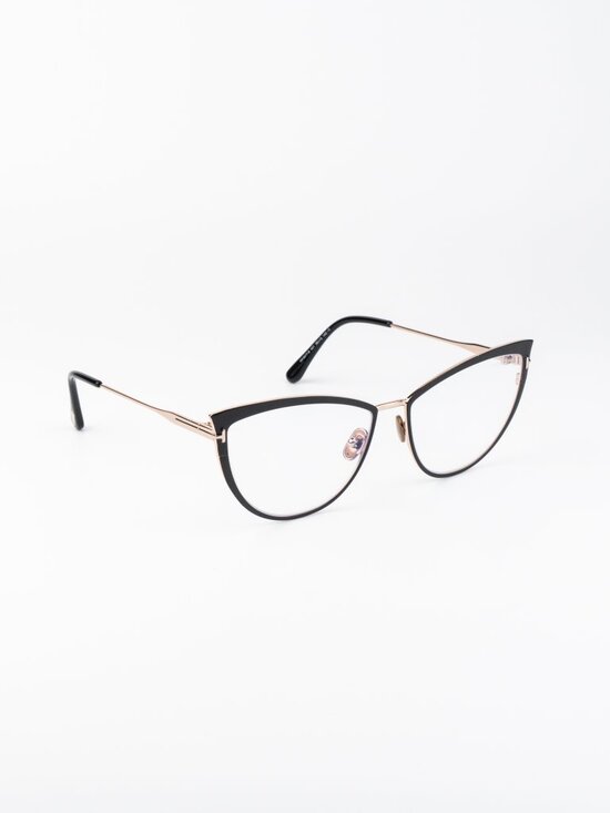 Tom Ford Women Eyeglasses Black Gold Cat Eye FT5877-B 001 NEW AUTHENTIC main image 8